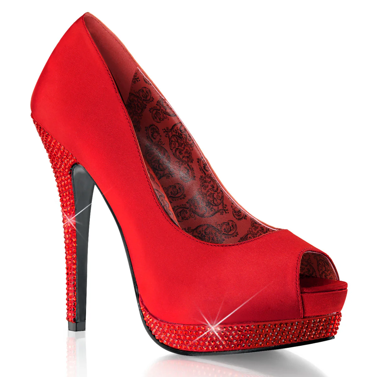BELLA-12R  Red Satin