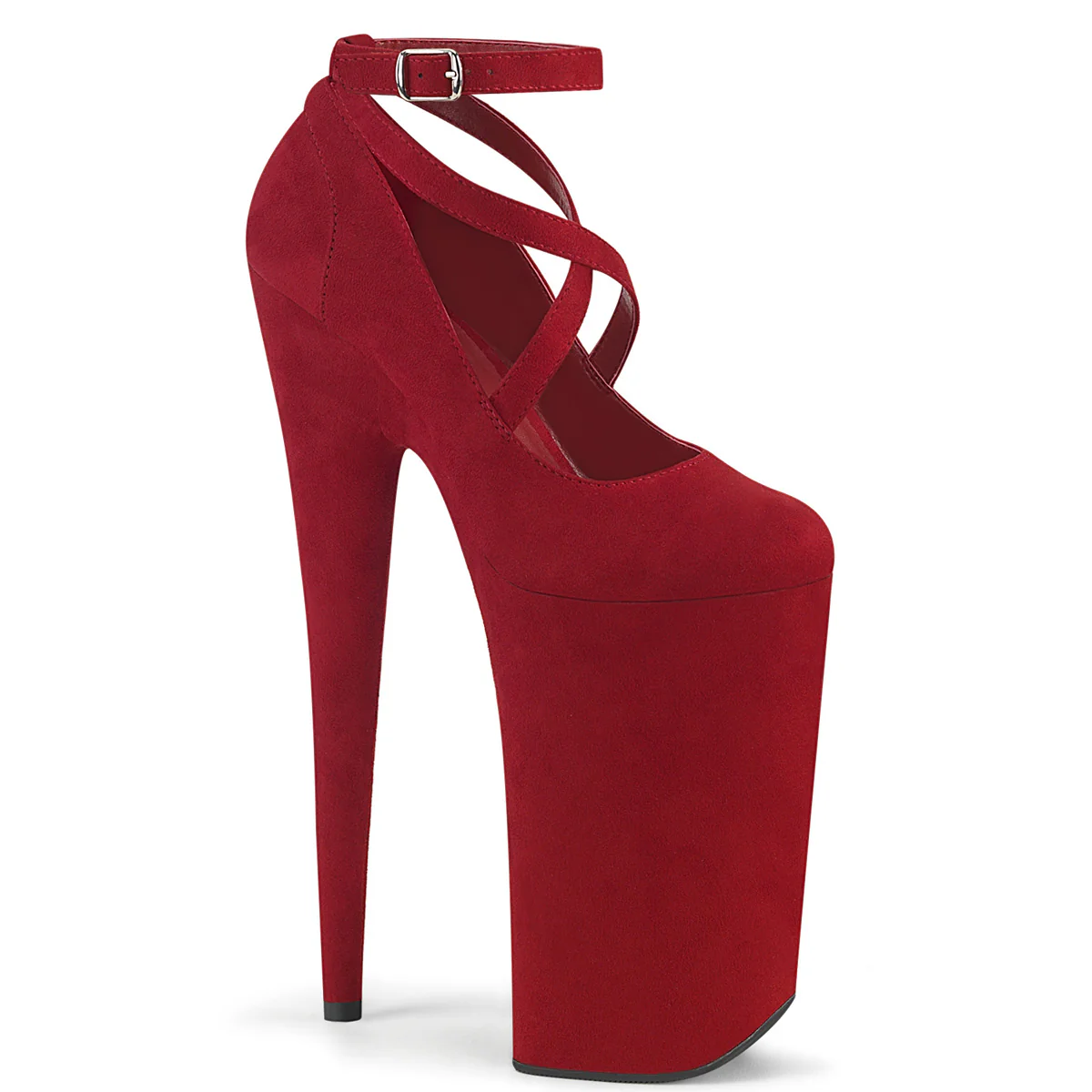 BEYOND-087FS Red Faux Suede/Red Faxu Suede