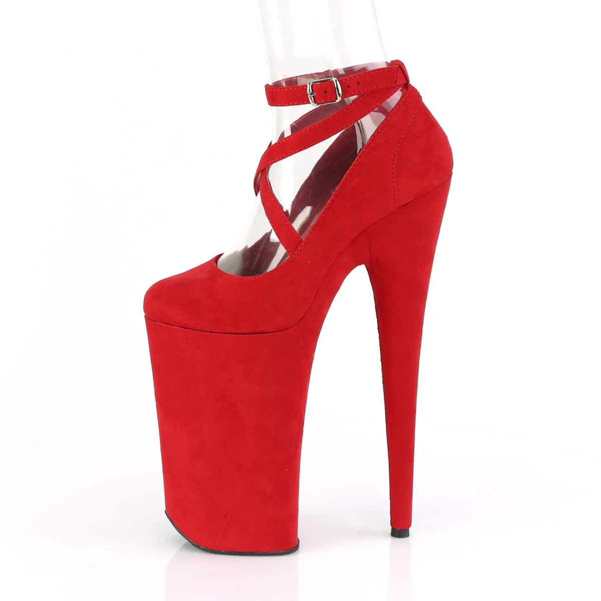 BEYOND-087FS Red Faux Suede/Red Faxu Suede - Image 3