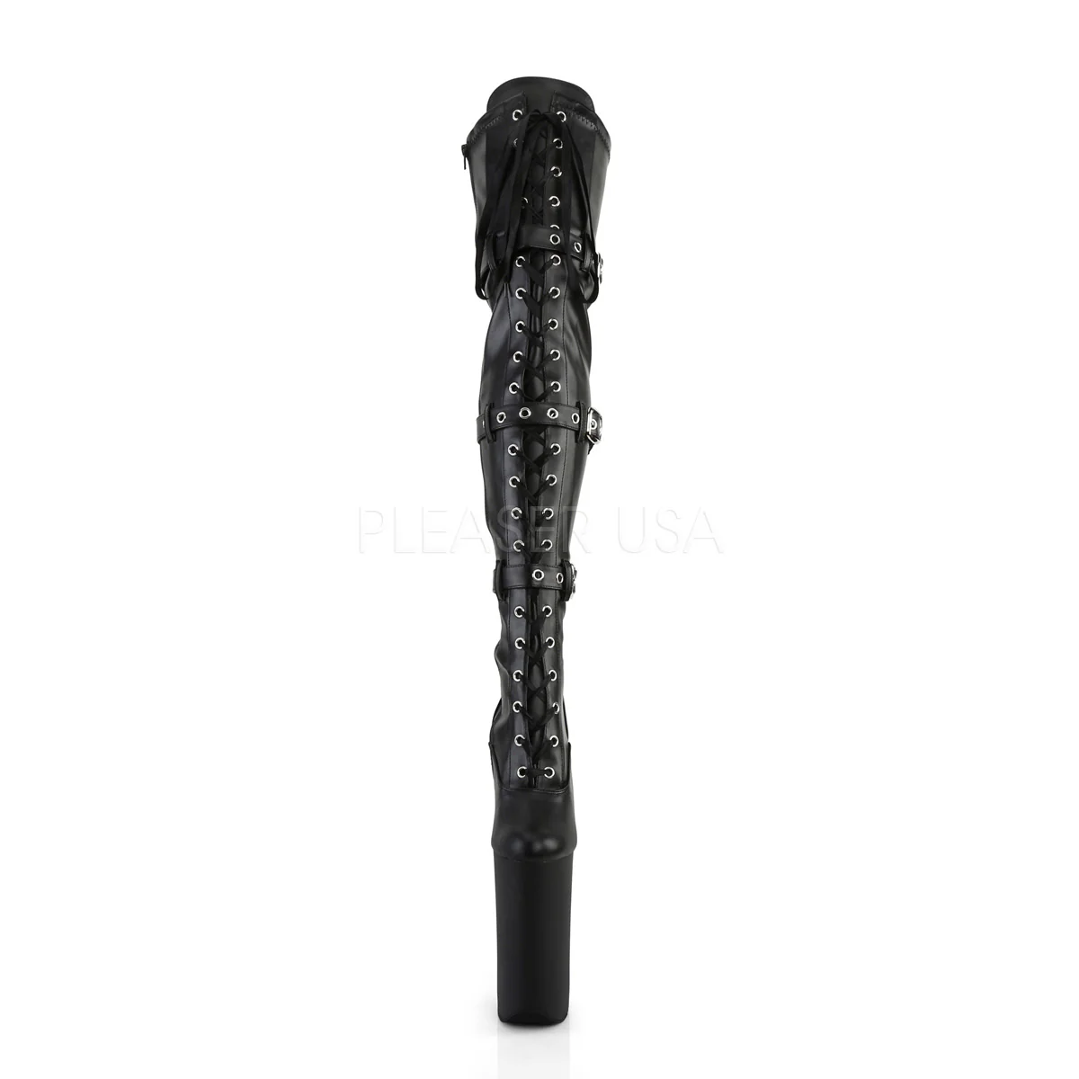 BEYOND-3028  Black Str Faux Leather/Black Matte - Image 2