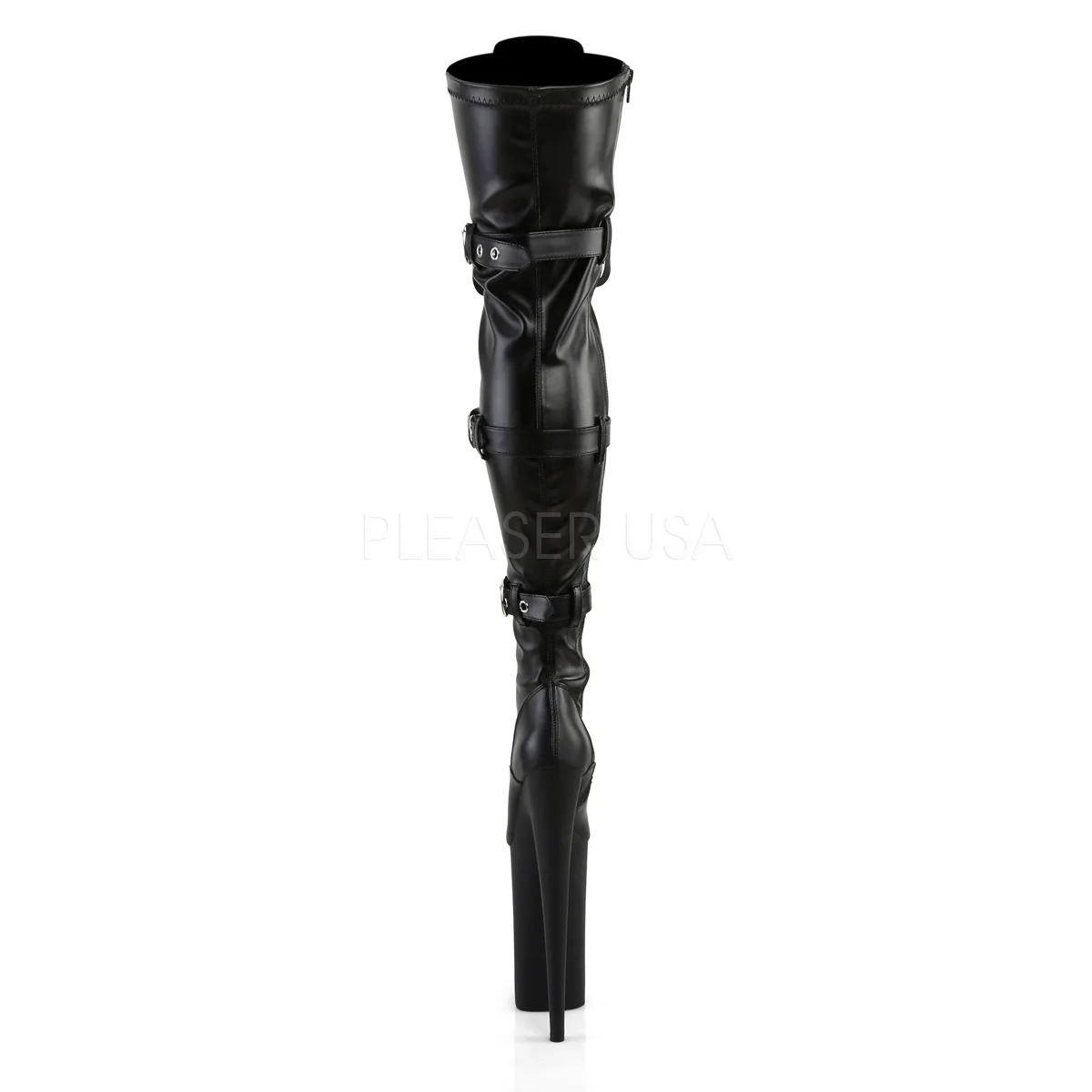BEYOND-3028  Black Str Faux Leather/Black Matte - Image 4