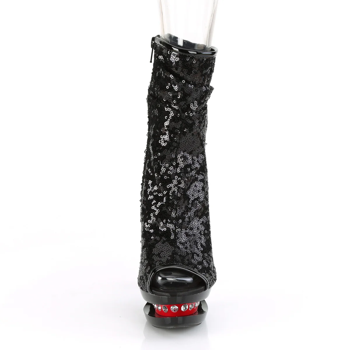 BLONDIE-R-1008 Black Sequins/Black-Red - Image 2