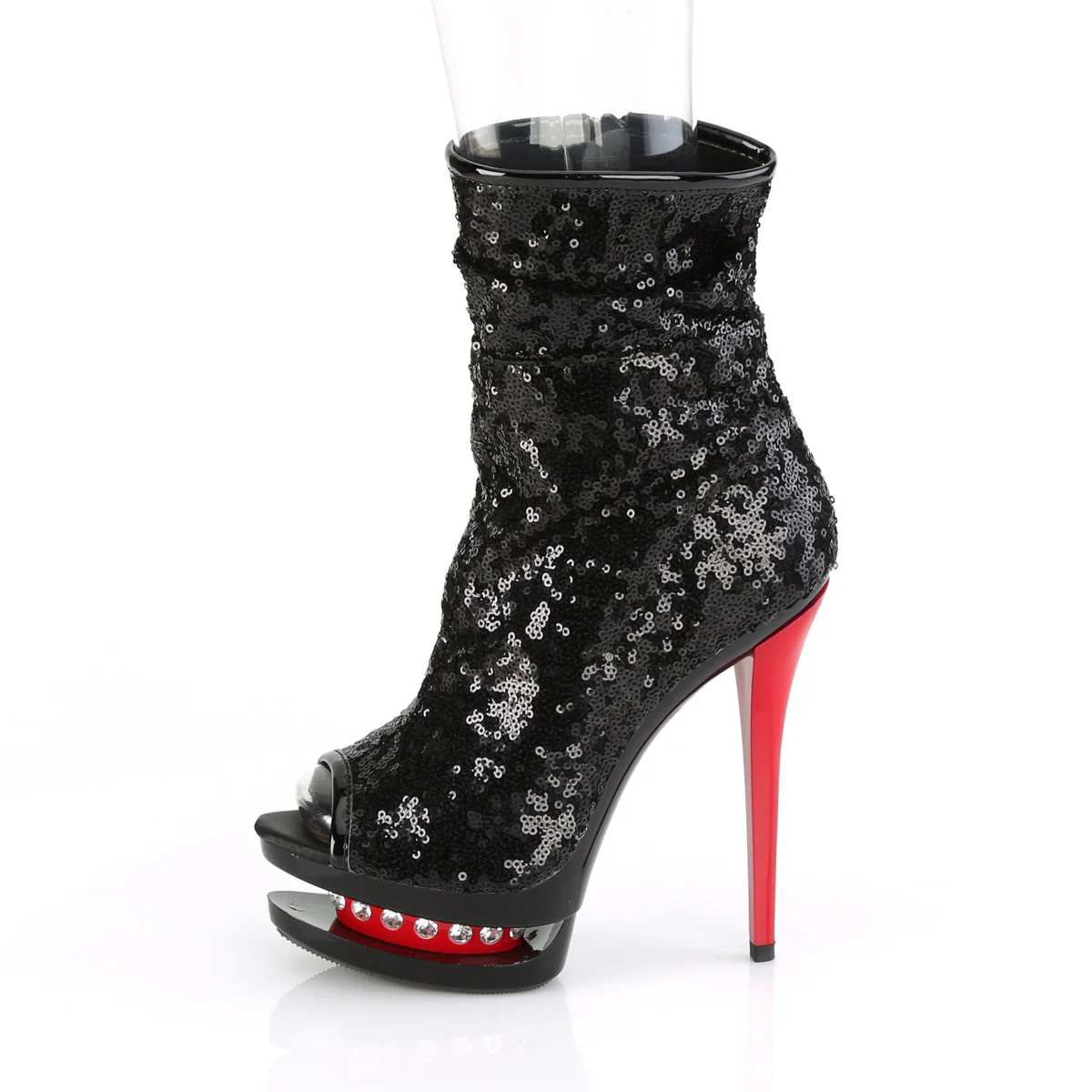 BLONDIE-R-1008 Black Sequins/Black-Red - Image 3