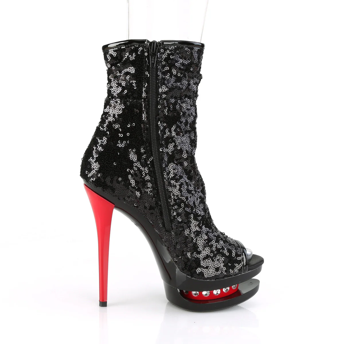 BLONDIE-R-1008 Black Sequins/Black-Red - Image 5