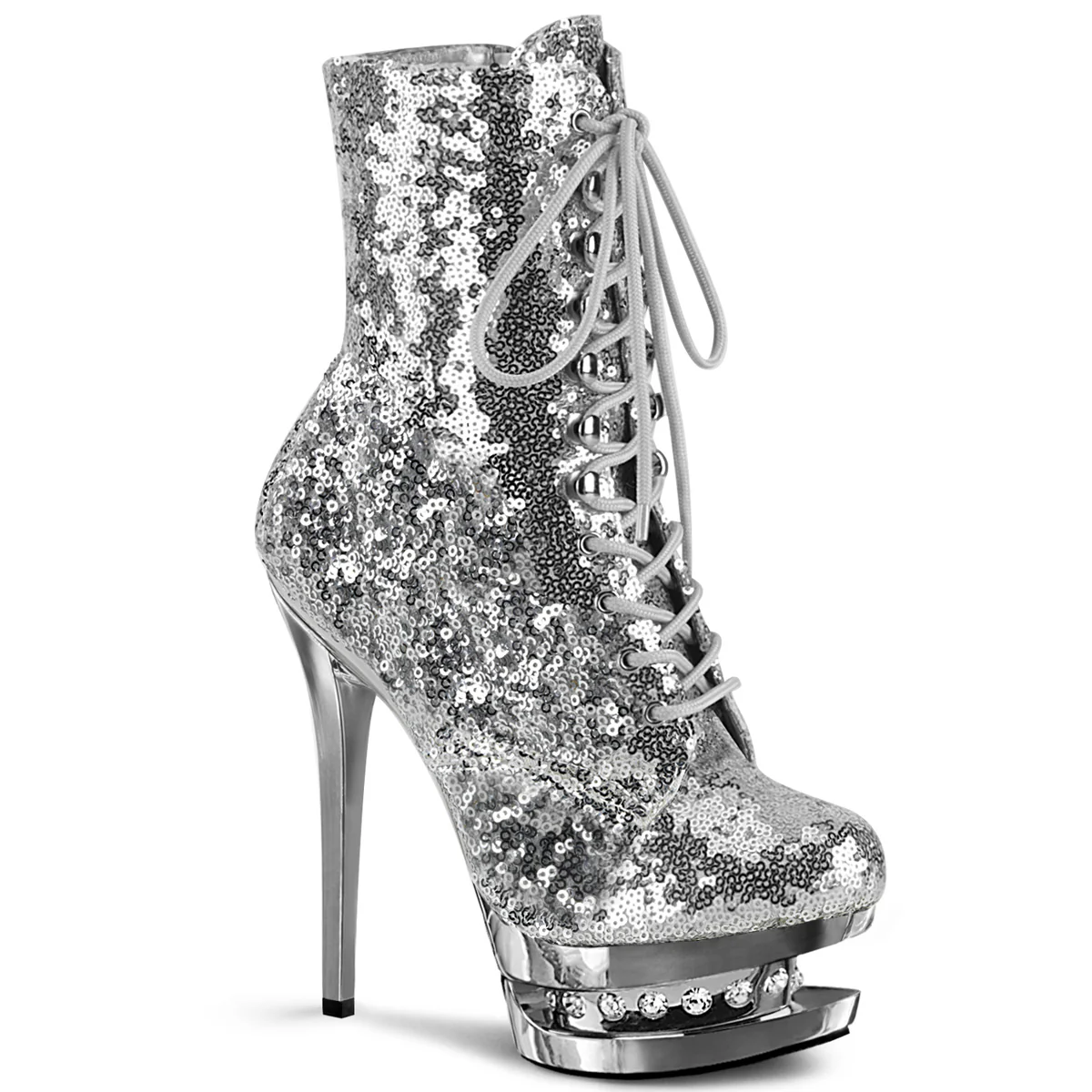 BLONDIE-R-1020 Silver Sequins/Silver Chrome