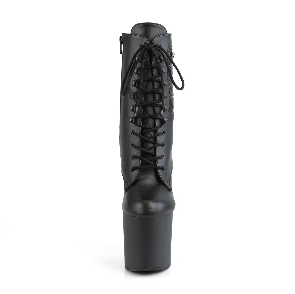 BONDGIRL-1020PK  Black Faux Leather/Black Matte - Image 2