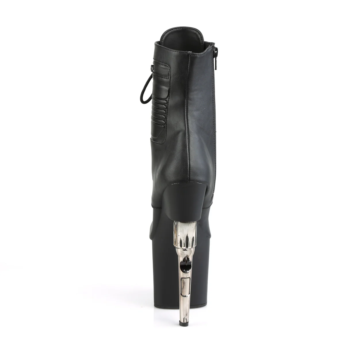 BONDGIRL-1020PK  Black Faux Leather/Black Matte - Image 4