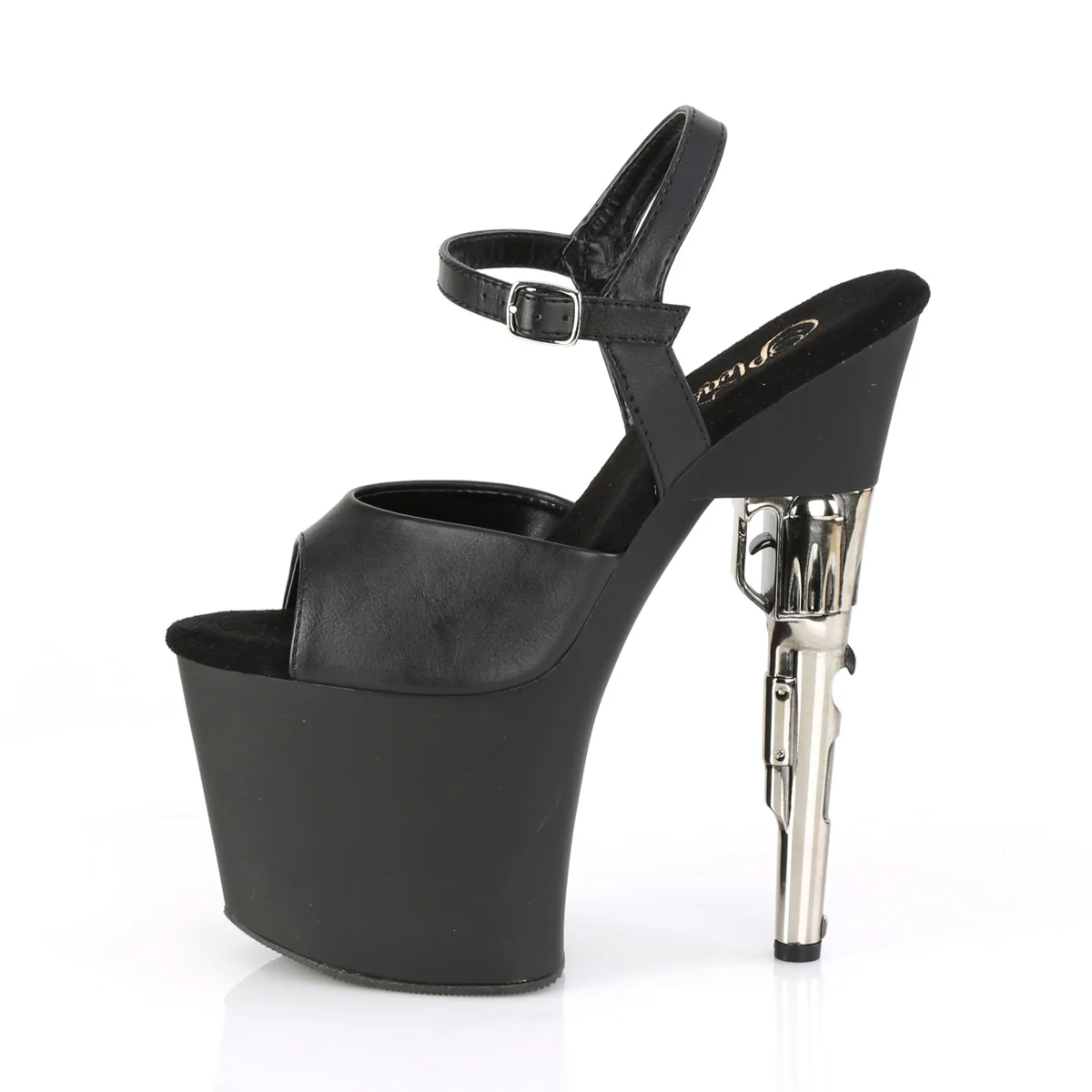 BONDGIRL-709  Black Faux Leather/Black Matte - Image 3