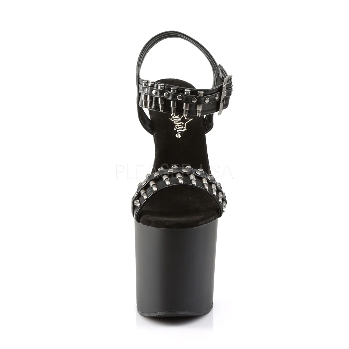 BONDGIRL-712 Black Faux Leather/Black Matte - Image 2