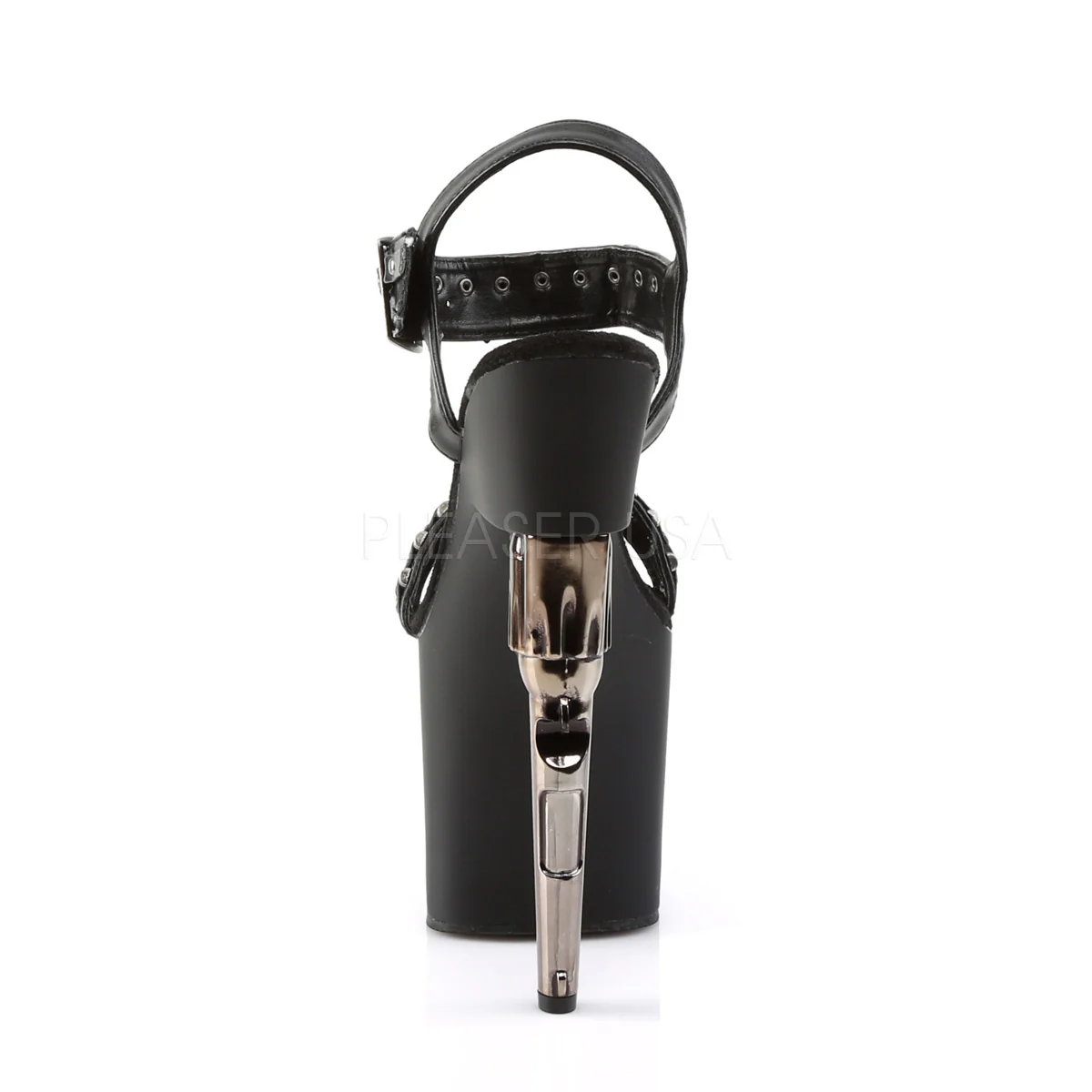 BONDGIRL-712 Black Faux Leather/Black Matte - Image 4