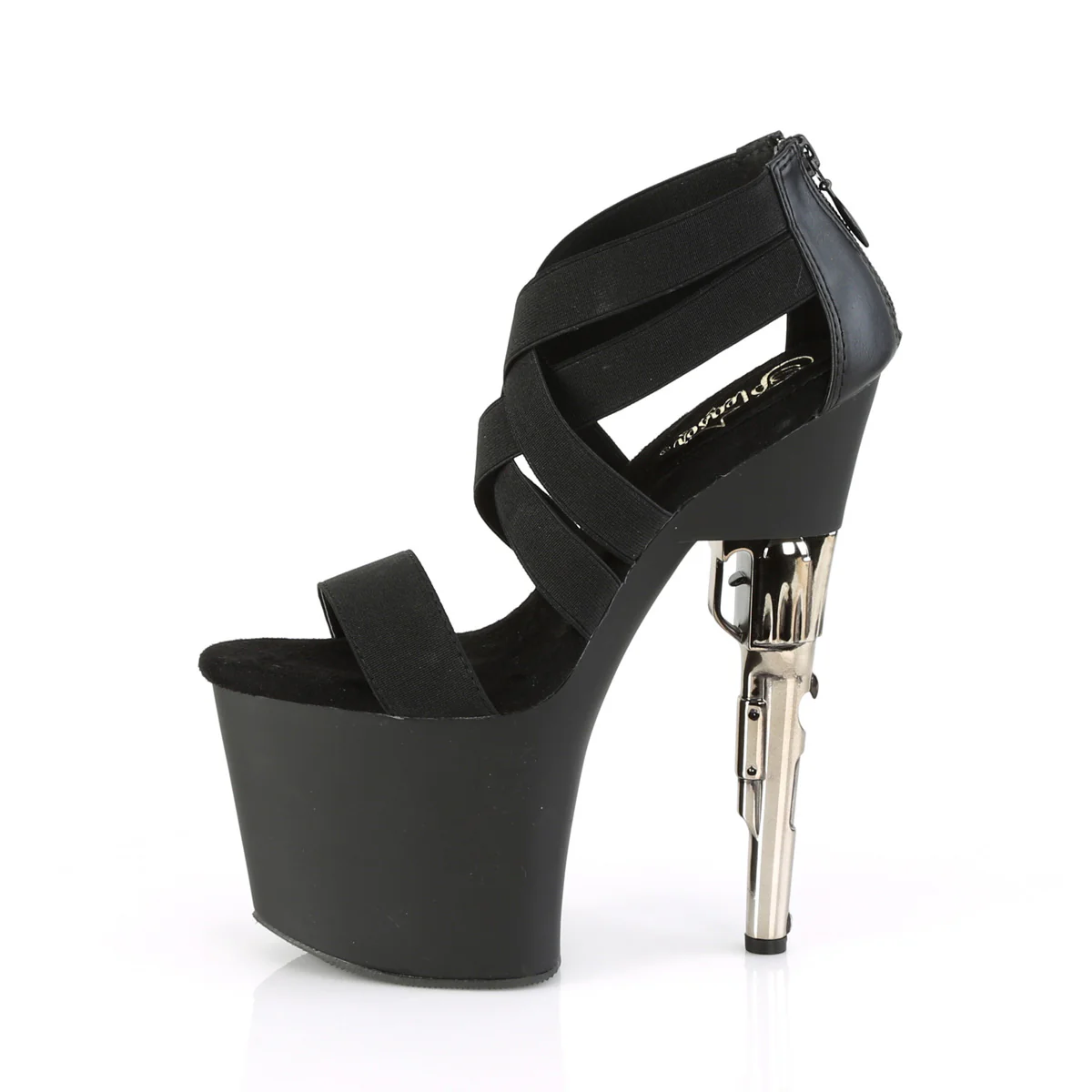 BONDGIRL-769  Black Elastic Band-Faux Le/Black Matte - Image 3