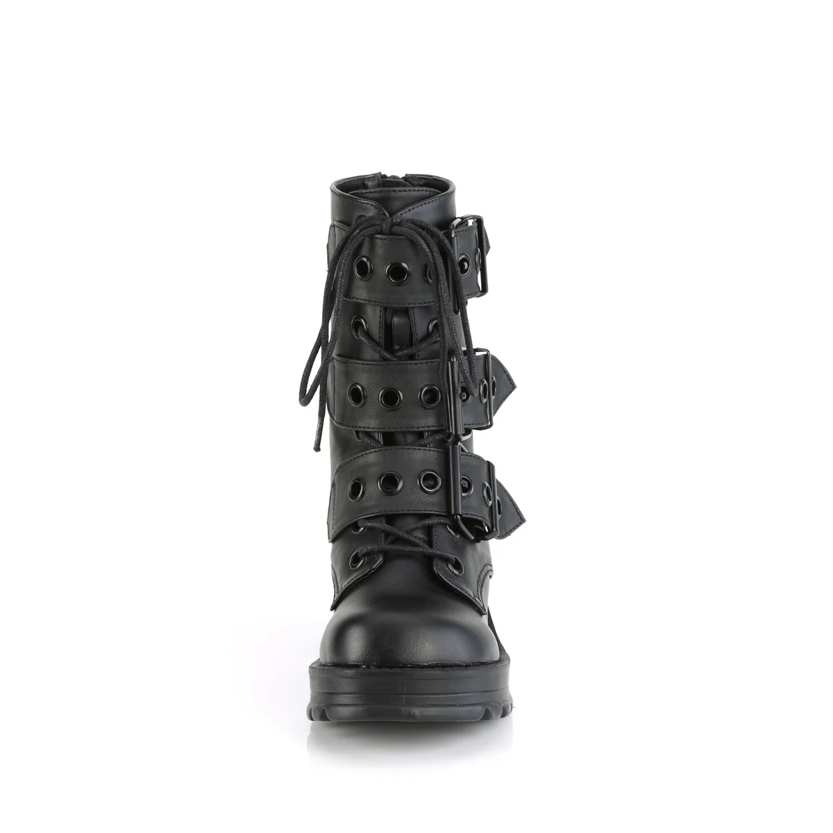 BRATTY-118  Black Vegan Leather - Image 2