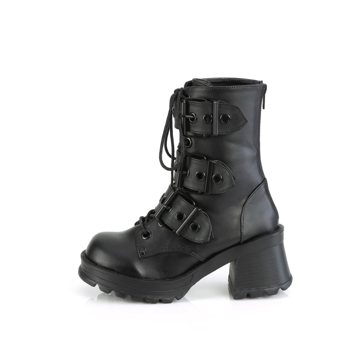BRATTY-118  Black Vegan Leather - Image 3