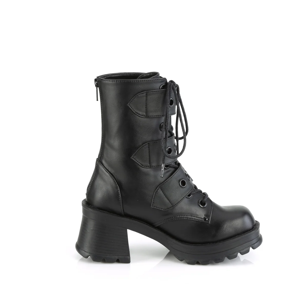 BRATTY-118  Black Vegan Leather - Image 5