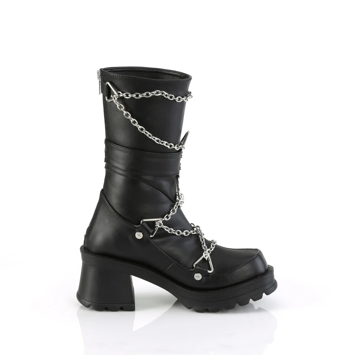 BRATTY-120  Black Vegan Leather - Image 5