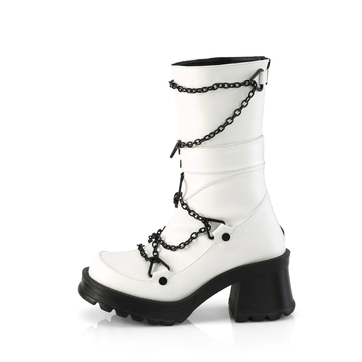 BRATTY-120 White Vegan Leather - Image 3