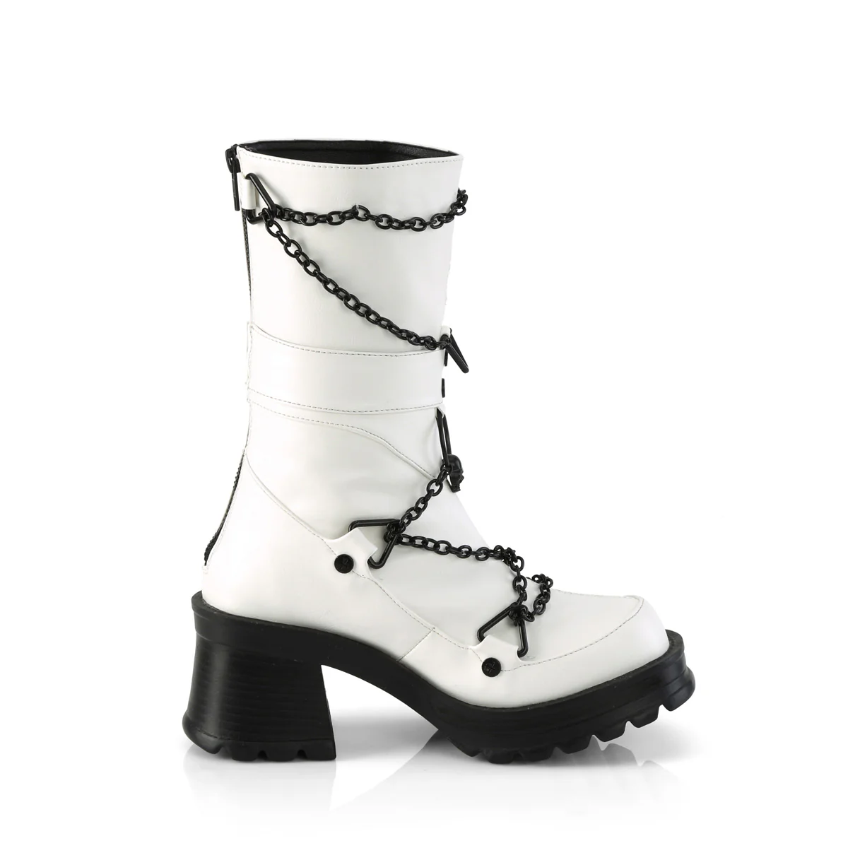 BRATTY-120 White Vegan Leather - Image 5