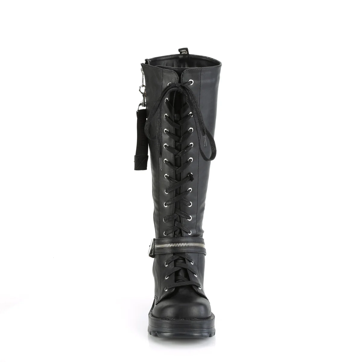 BRATTY-206  Black Vegan Leather - Image 2