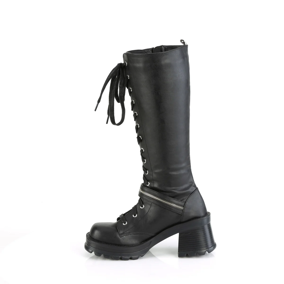 BRATTY-206  Black Vegan Leather - Image 3