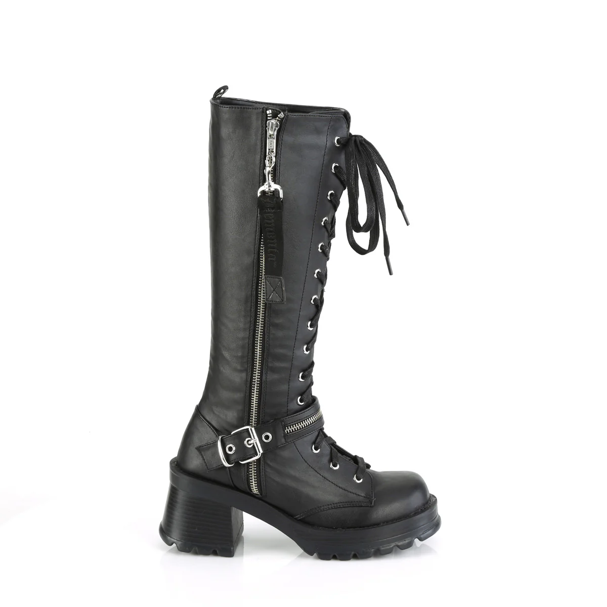BRATTY-206  Black Vegan Leather - Image 5