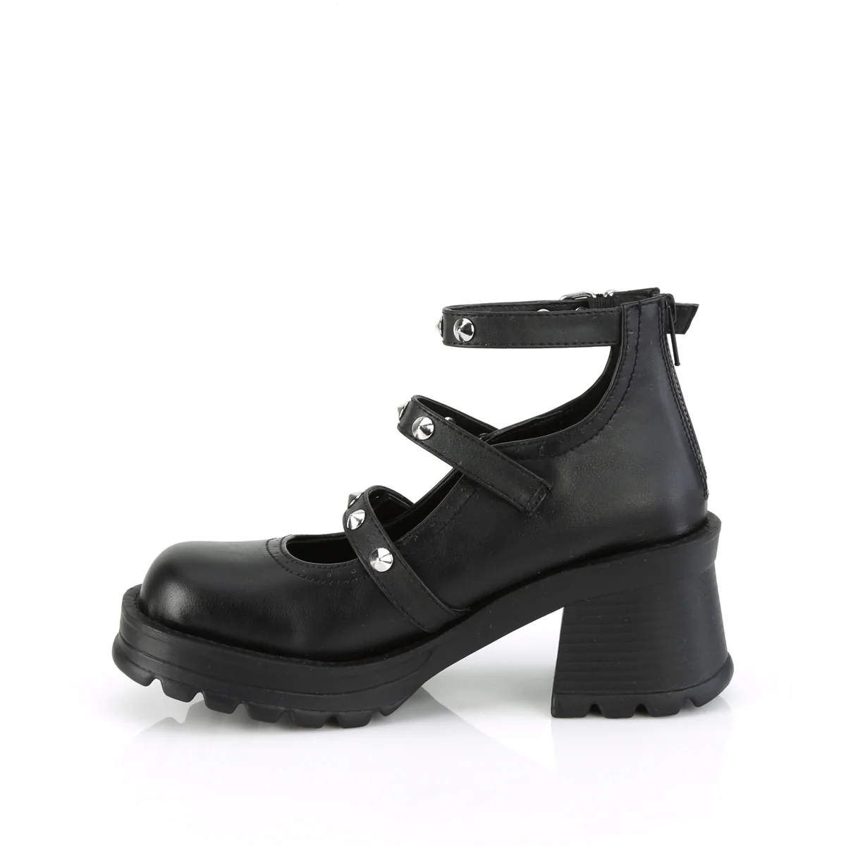 BRATTY-30  Black Vegan Leather - Image 3