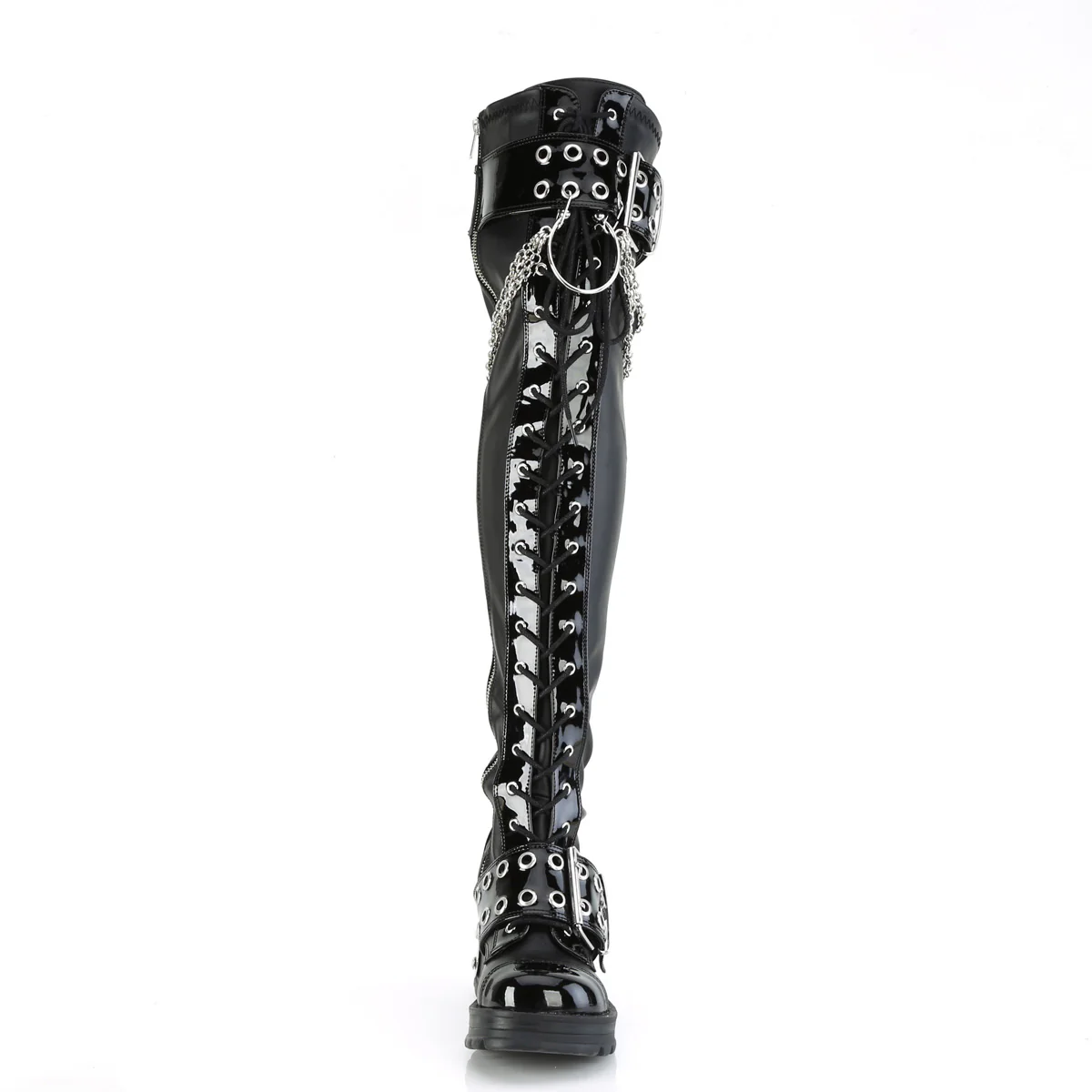 BRATTY-304  Black Stretch Vegan Leather - Image 2