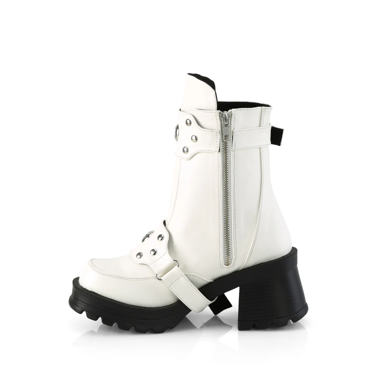 BRATTY-56  White Vegan Leather - Image 3