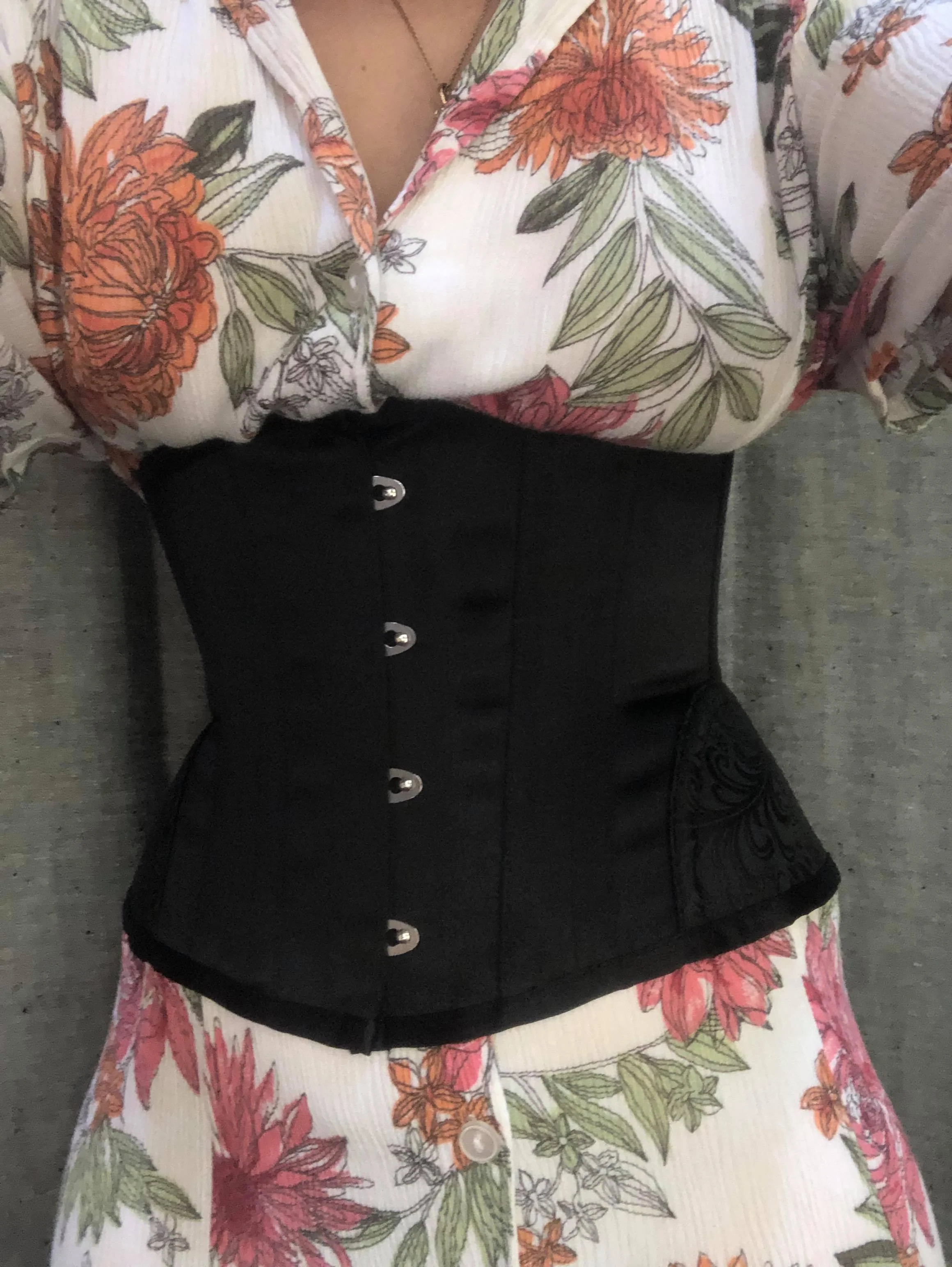 Steel Boned Waist Corset With Hip Panels - Image 4