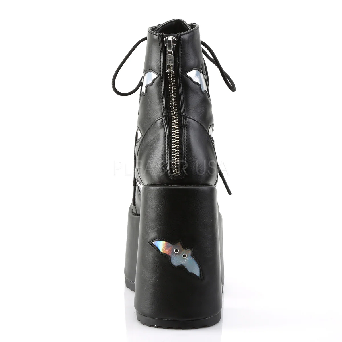 CAMEL-201 Black-Silver Hologram Vegan Leather - Image 4
