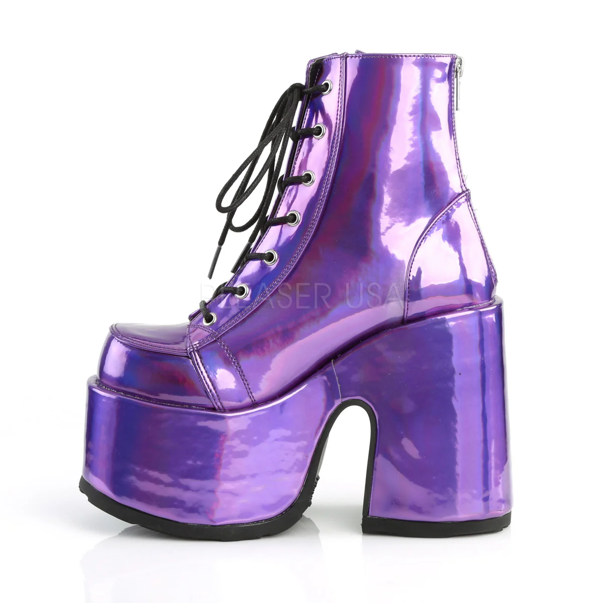 CAMEL-203  Purple Hologram Vegan Leather - Image 3