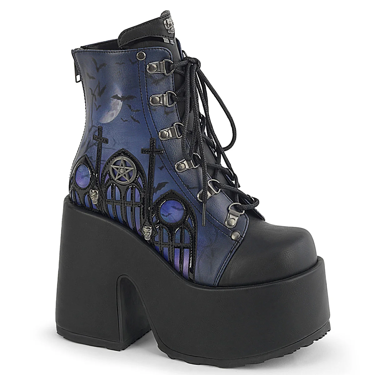 CAMEL-203-PT  Black Vegan Leather