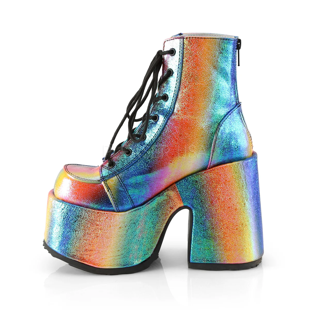 CAMEL-203  Rainbow Iridescent Vegan Leather - Image 3