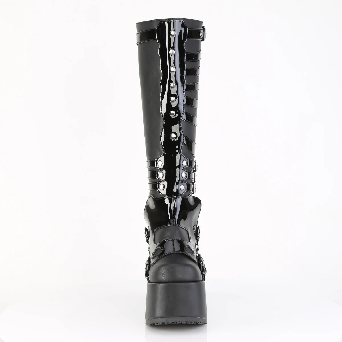 CAMEL-235  Black Vegan Leather-Patent - Image 2