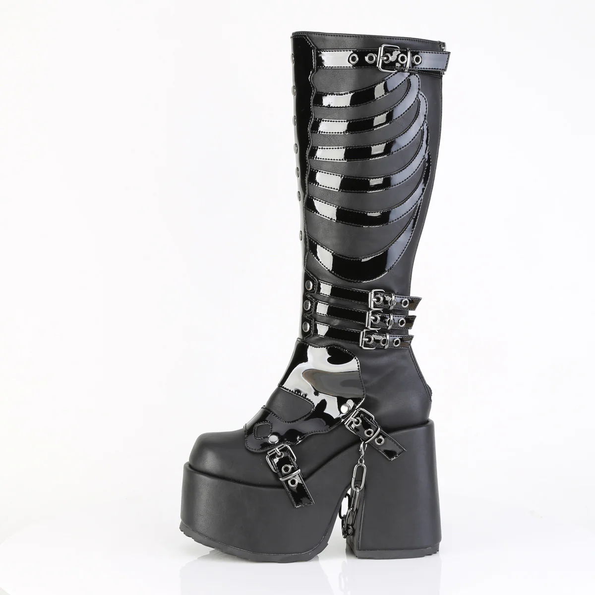 CAMEL-235  Black Vegan Leather-Patent - Image 3