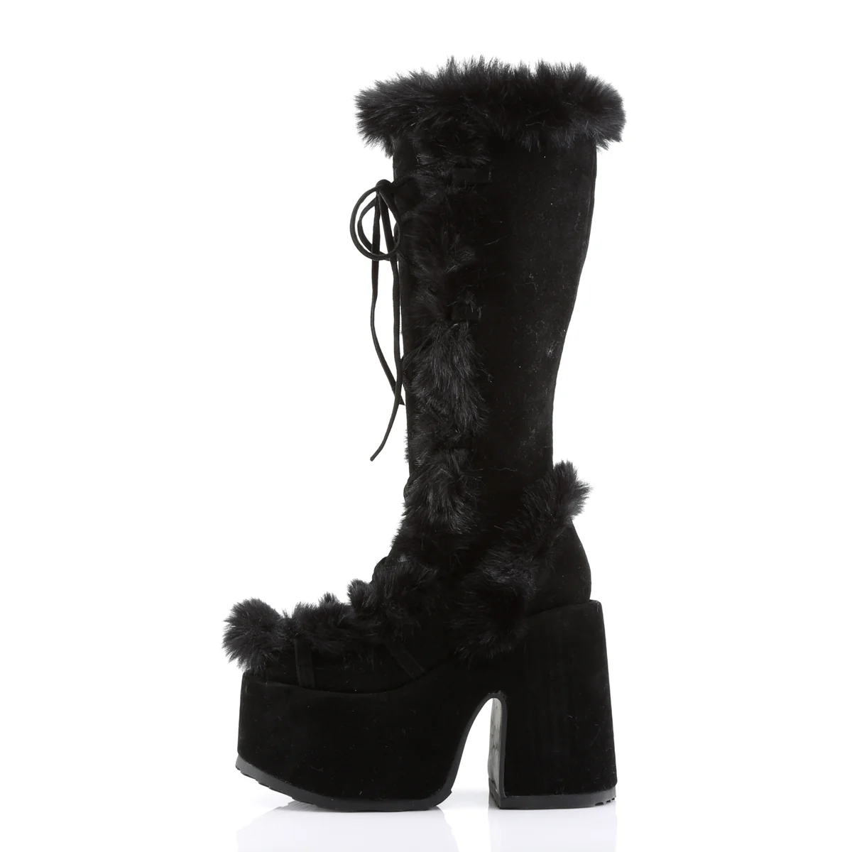 CAMEL-311 Black Vegan Suede - Image 3