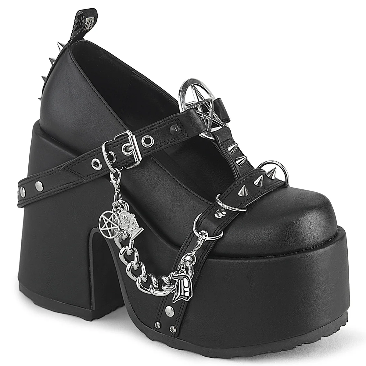 CAMEL-33  Black Vegan Leather