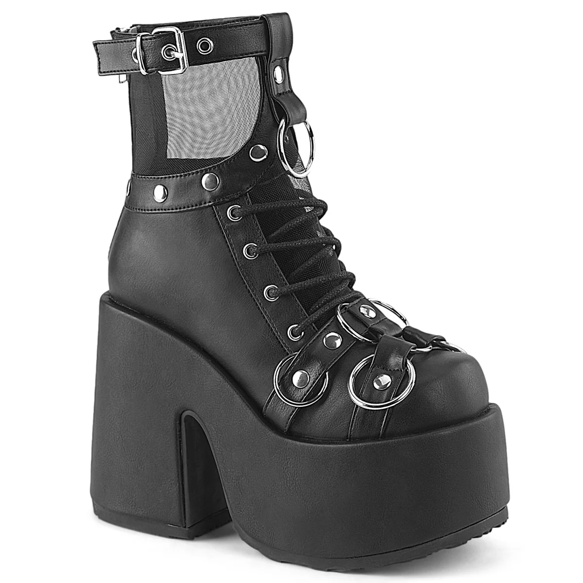 CAMEL-52  Black Vegan Leather