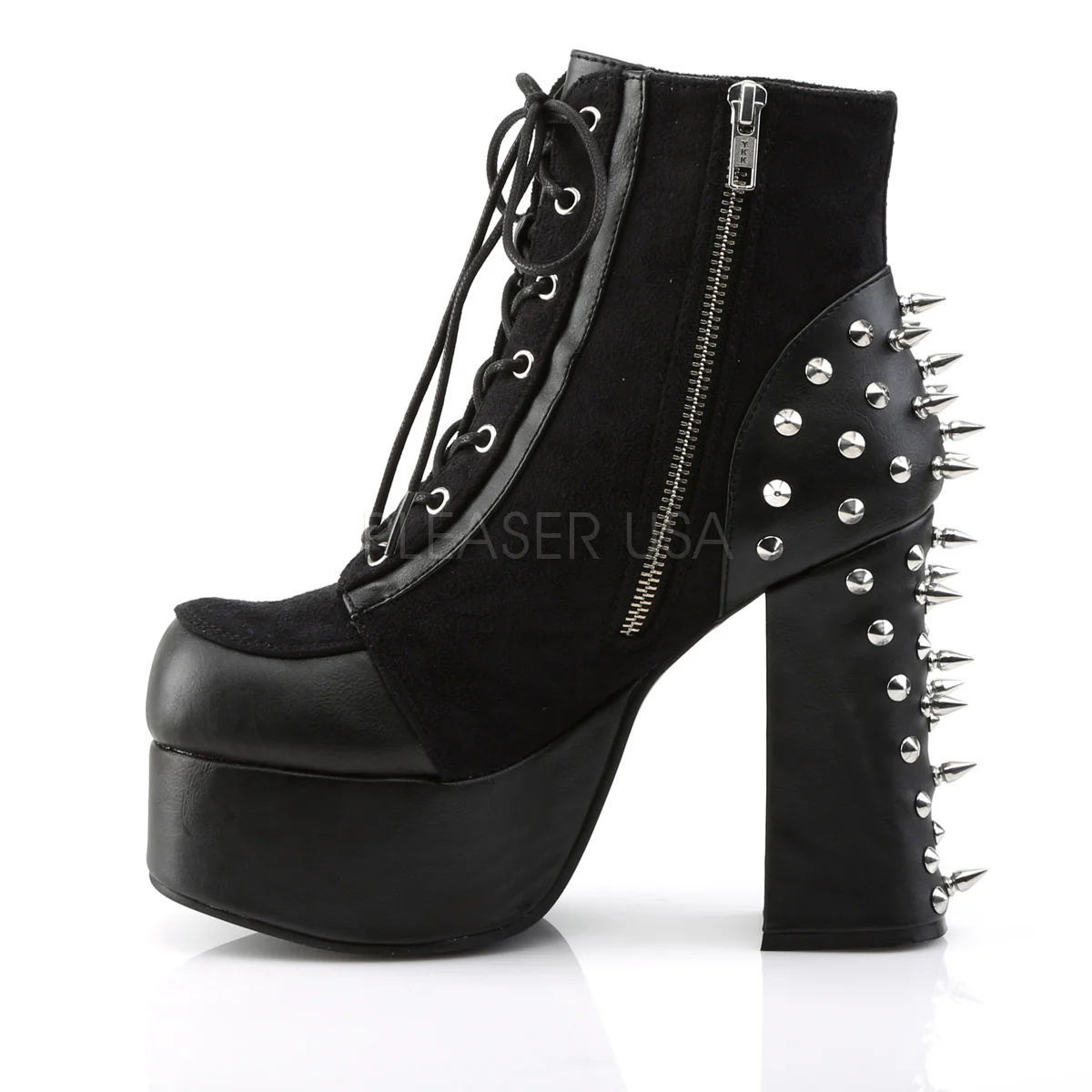 CHARADE-100  Black Vegan Leather-Suede - Image 3