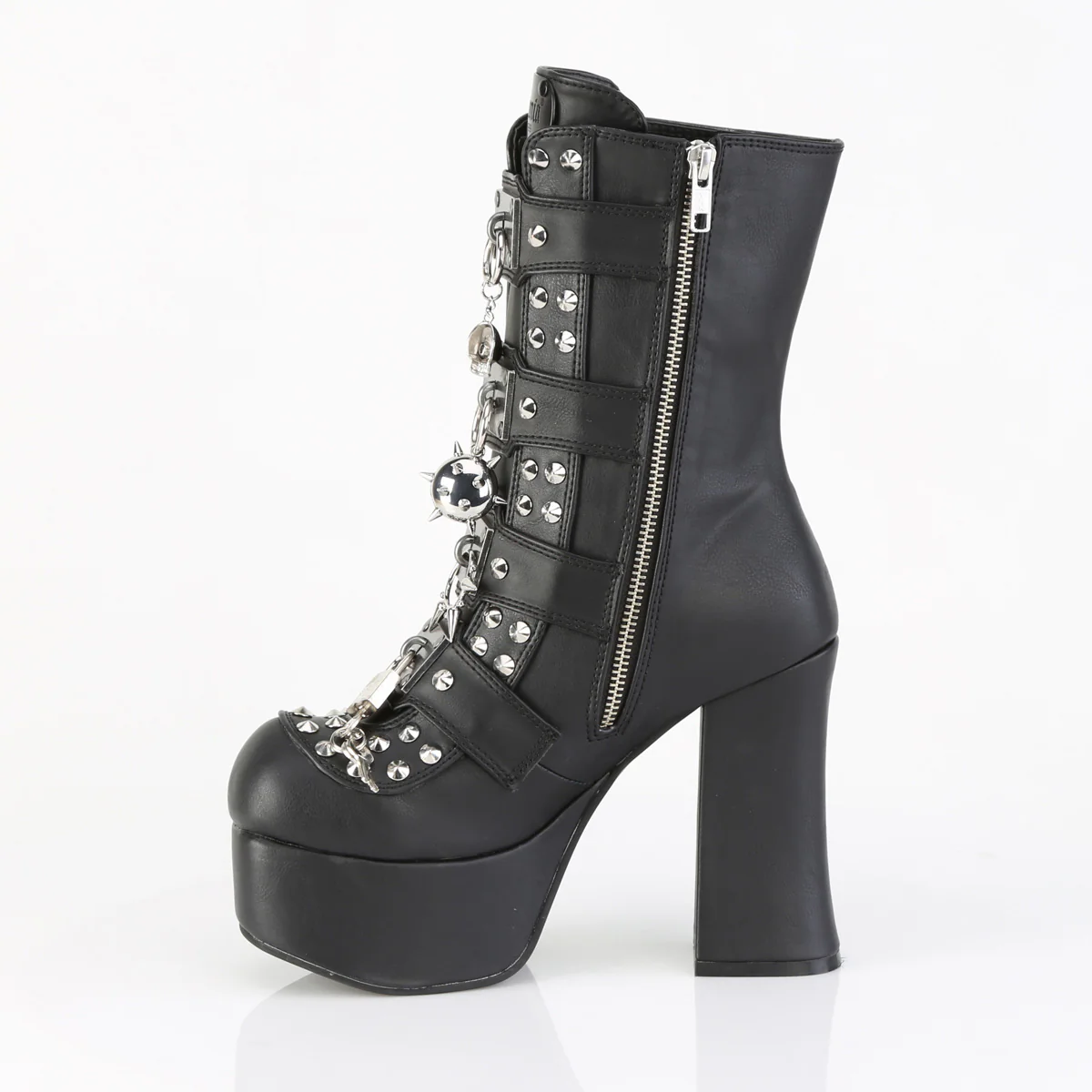 CHARADE-118  Black Vegan Leather - Image 3