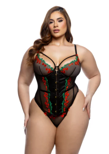 Cherry Delight Corset 2PC Set - LI1793 - Image 3