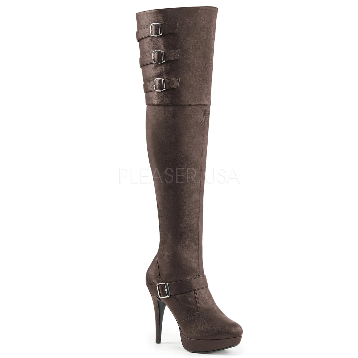 CHLOE-308 Brown Faux Leather