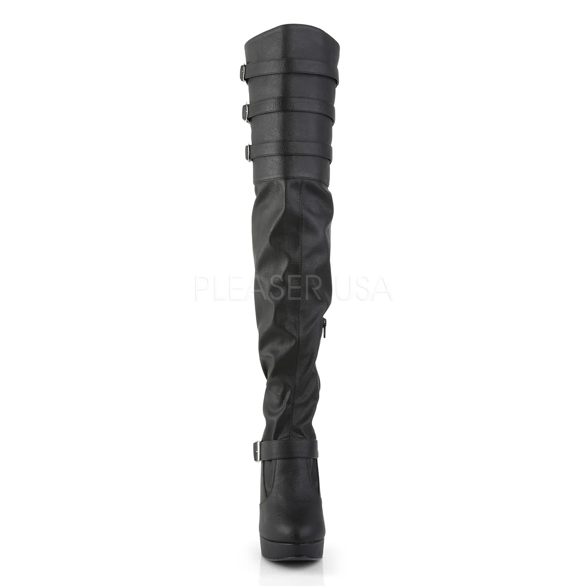 CHLOE-308  Black Faux Leather - Image 2