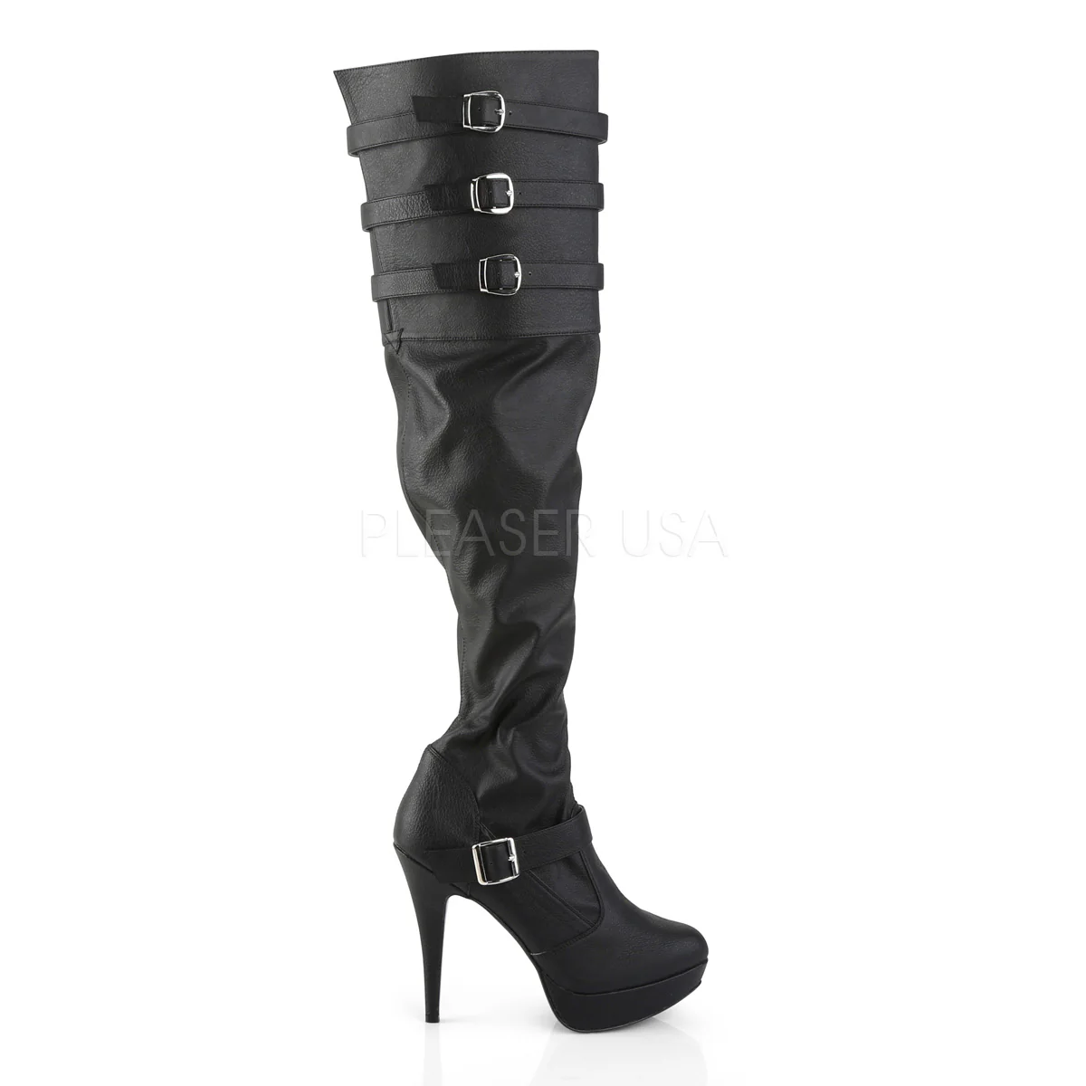 CHLOE-308  Black Faux Leather - Image 5