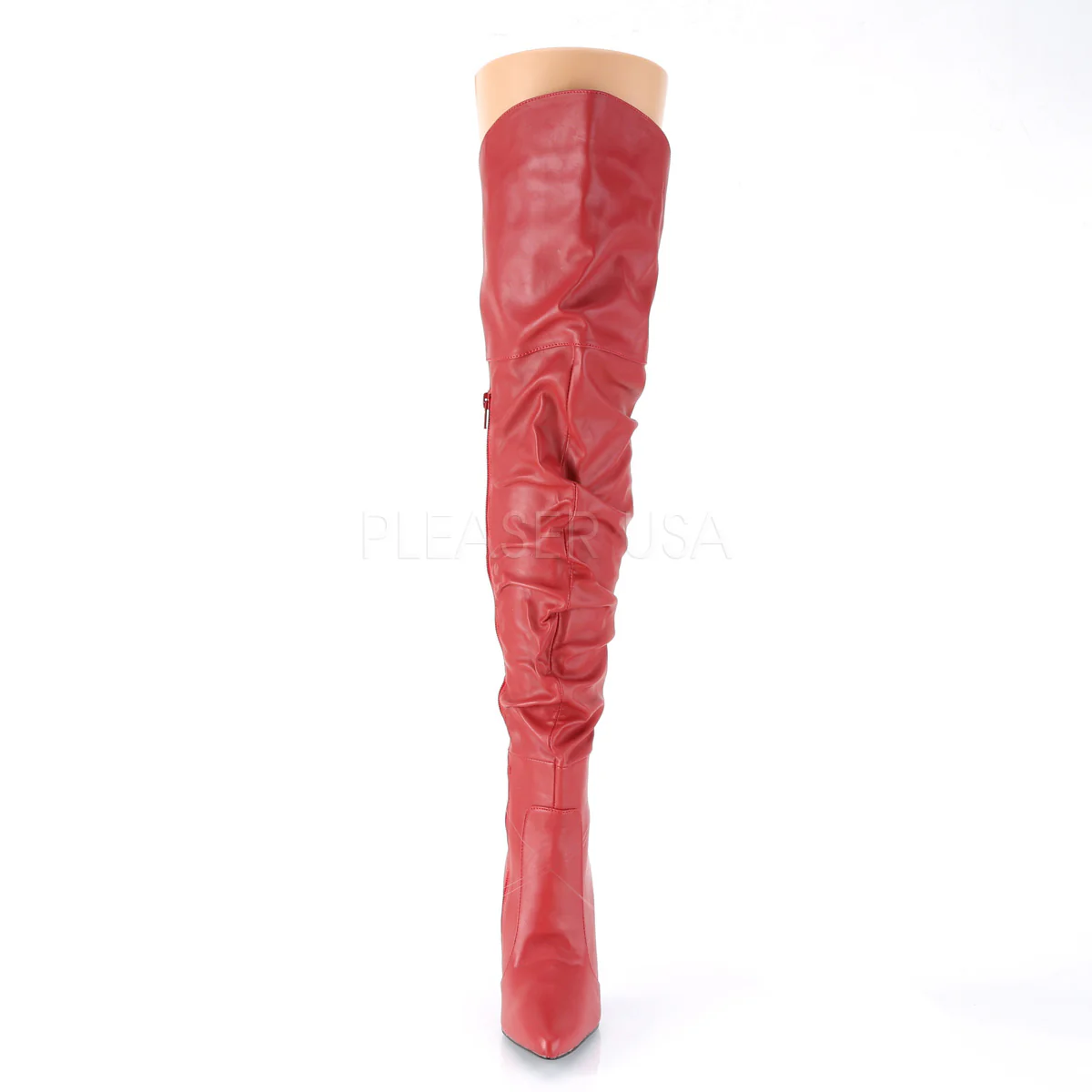 CLASSIQUE-3011  Red Faux Leather - Image 2