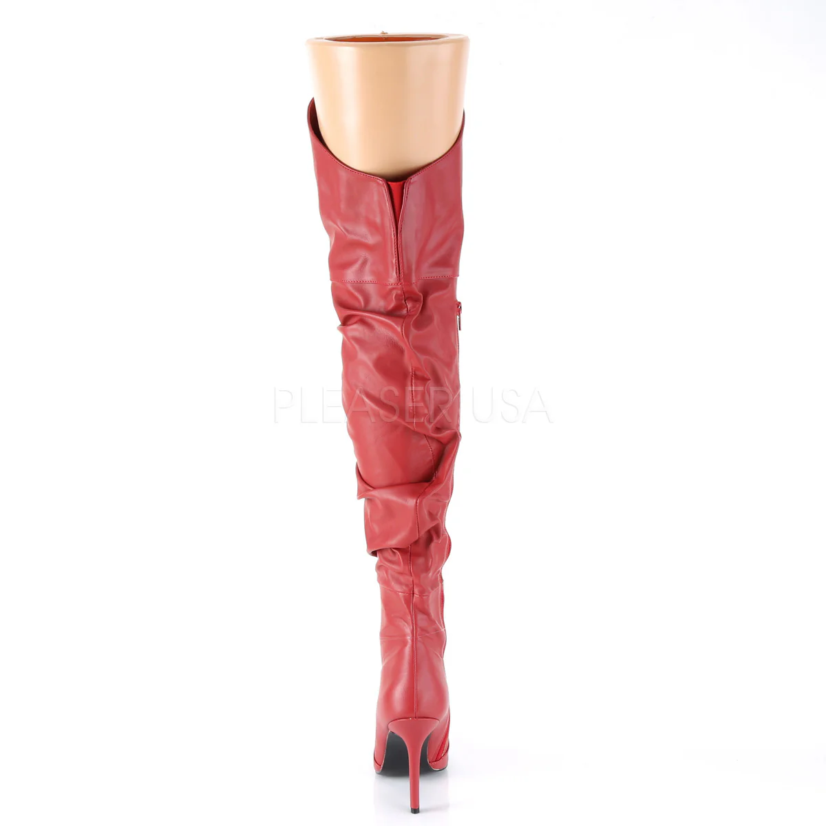 CLASSIQUE-3011  Red Faux Leather - Image 4