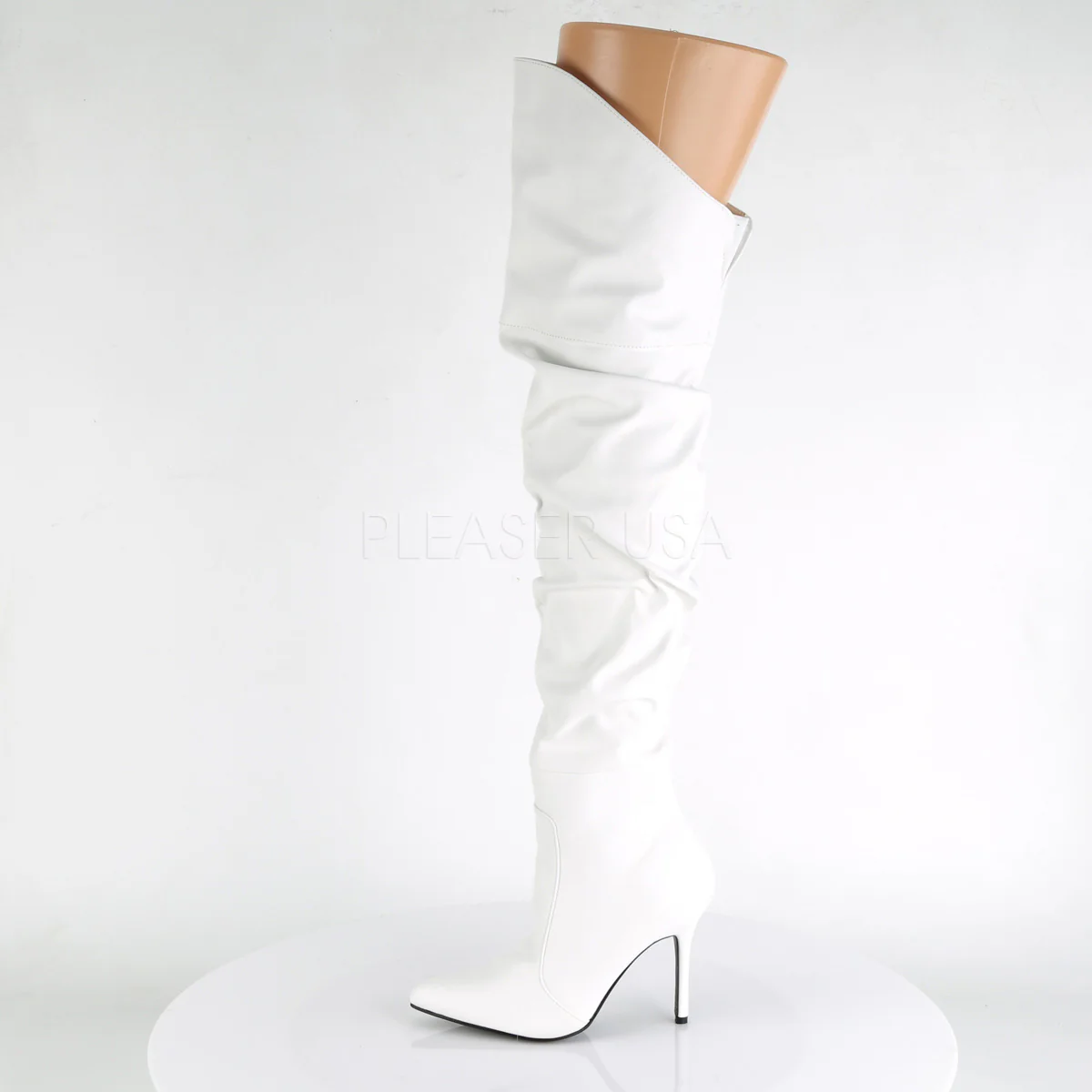 CLASSIQUE-3011  White Faux Leather - Image 3