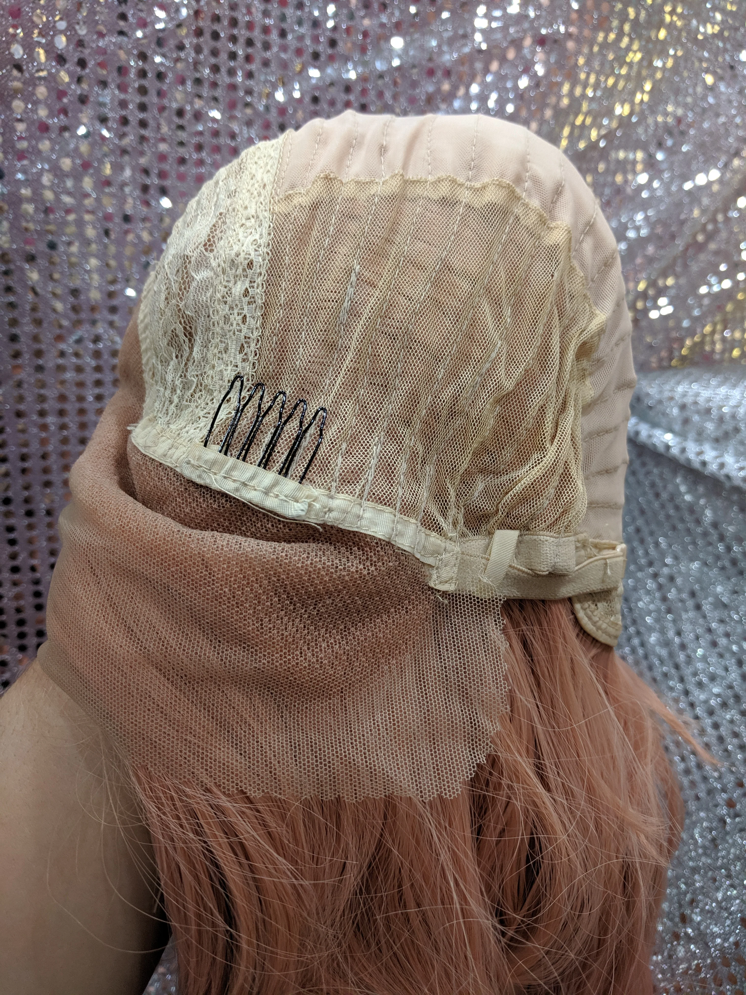 Rose Gold 28" Wavy Heat Resistant Lace Front Wig - Image 3
