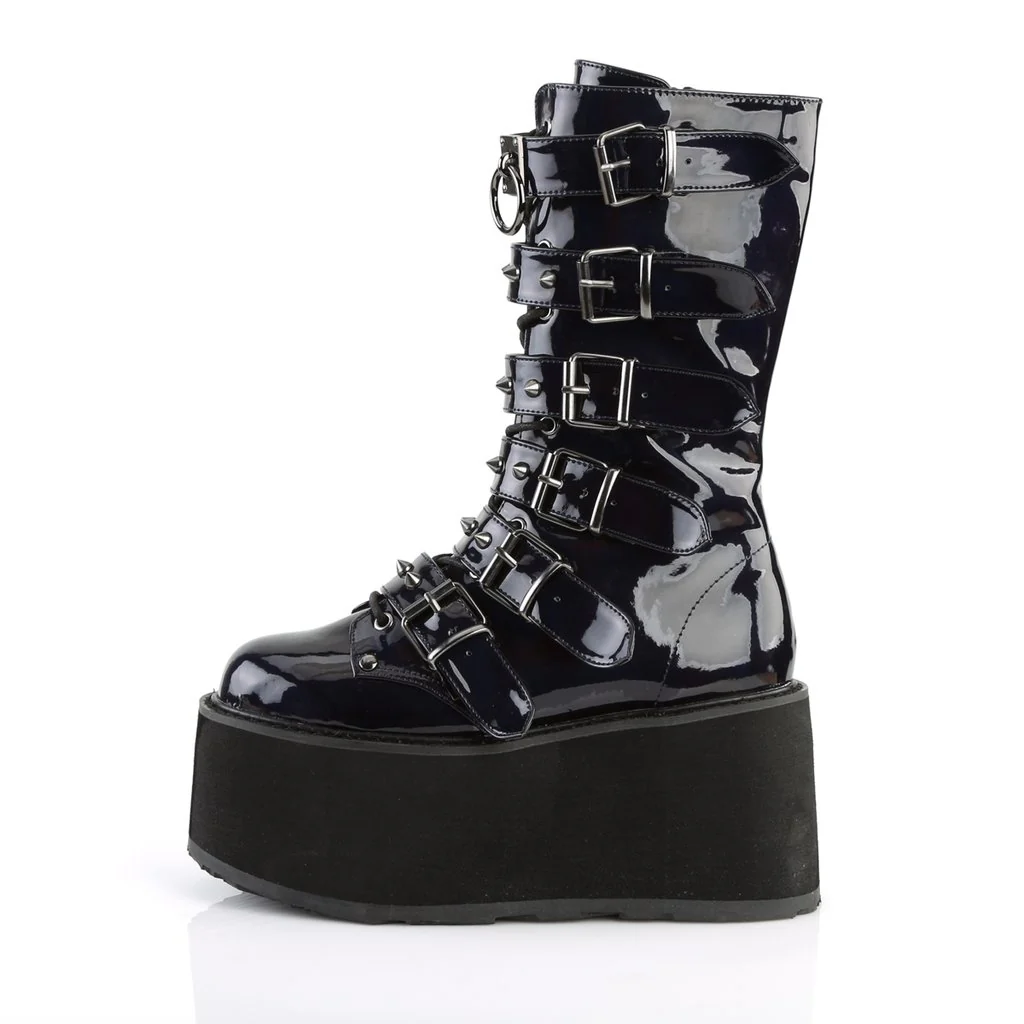 DAMNED-225 Black Hologram Vegan Leather - Image 3