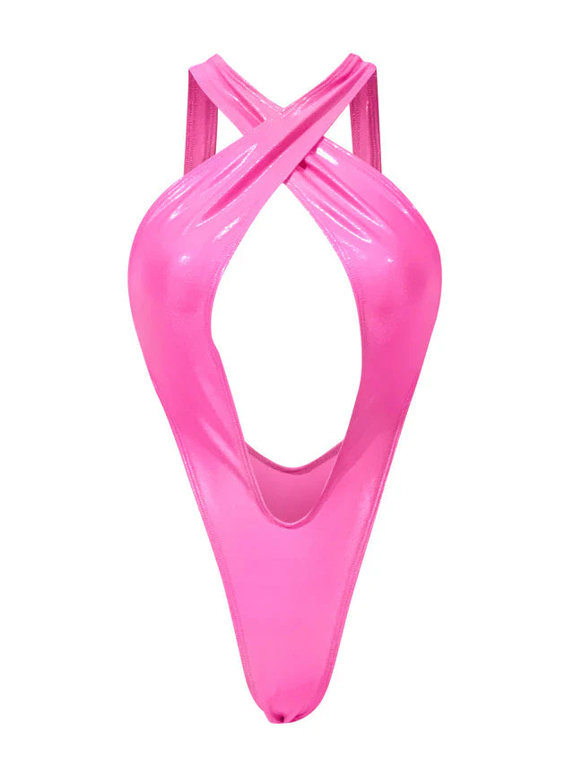 Diamond Dolls Shine Hallicon Bodysuit Purple - Image 3