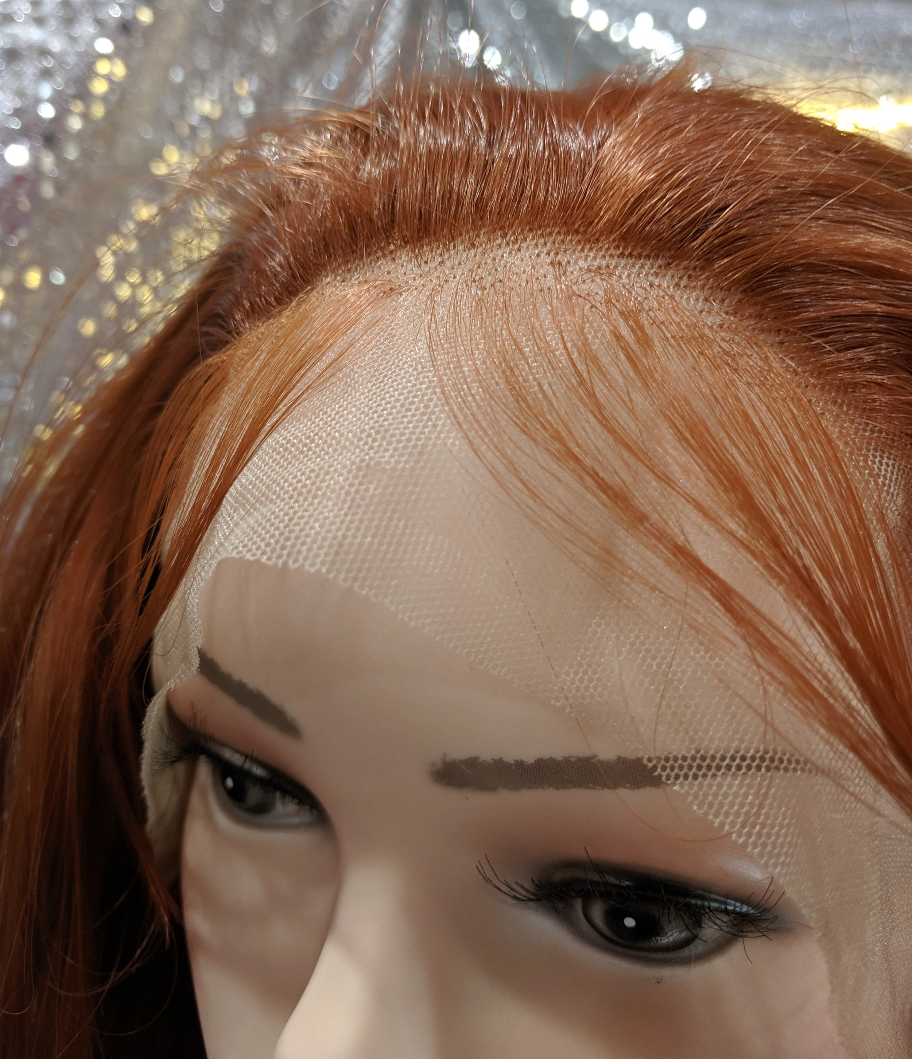 Copper 24" Wavy Heat Resistant Lace Front Wig With Baby Hairs - Image 2
